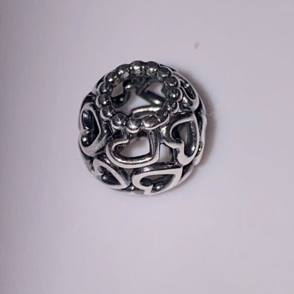 Pandora Hearts All Over Charm Sterling Silver Charm For Bracelet - Picture 8 of 11